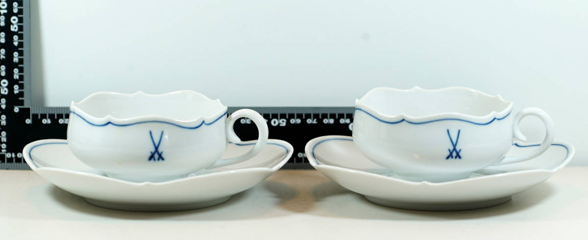  MEISSEN マイセン 双剣 ティーカップ＆ソーサー ペア(マイセン)｜売買されたオークション情報、yahooの商品情報をアーカイブ公開 - オークファン マイセン