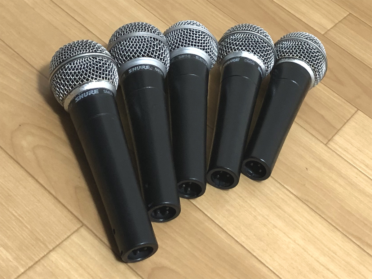 幅広いラインナップ SHURE SM58 ダイナミックマイク 5本セット シュアー