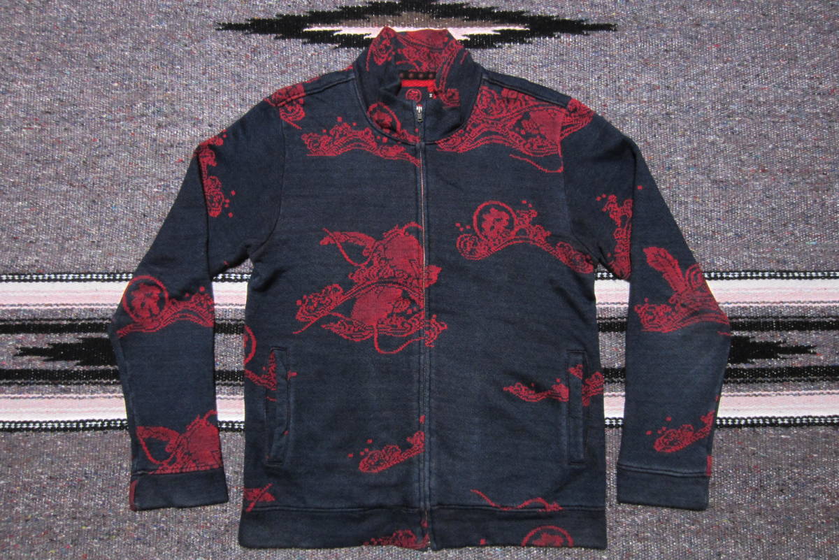 人気SALE，品質保証 衣/京都 ころも 藍染 ジャガード編込/スウェットJAC &rdquo;なまず&rdquo; sizeM(Mサイズ)｜売買されたオークション情報、yahooの商品情報をアーカイブ公開 - オークファン ジャンパー、ブルゾン一般