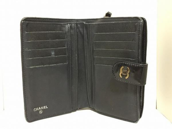 田*店様 CHANEL マトラッセ エナメル 二つ折り財布 シャネル CHANEL 2つ折り財布 マトラッセ エナメル（レザー） 黒 16