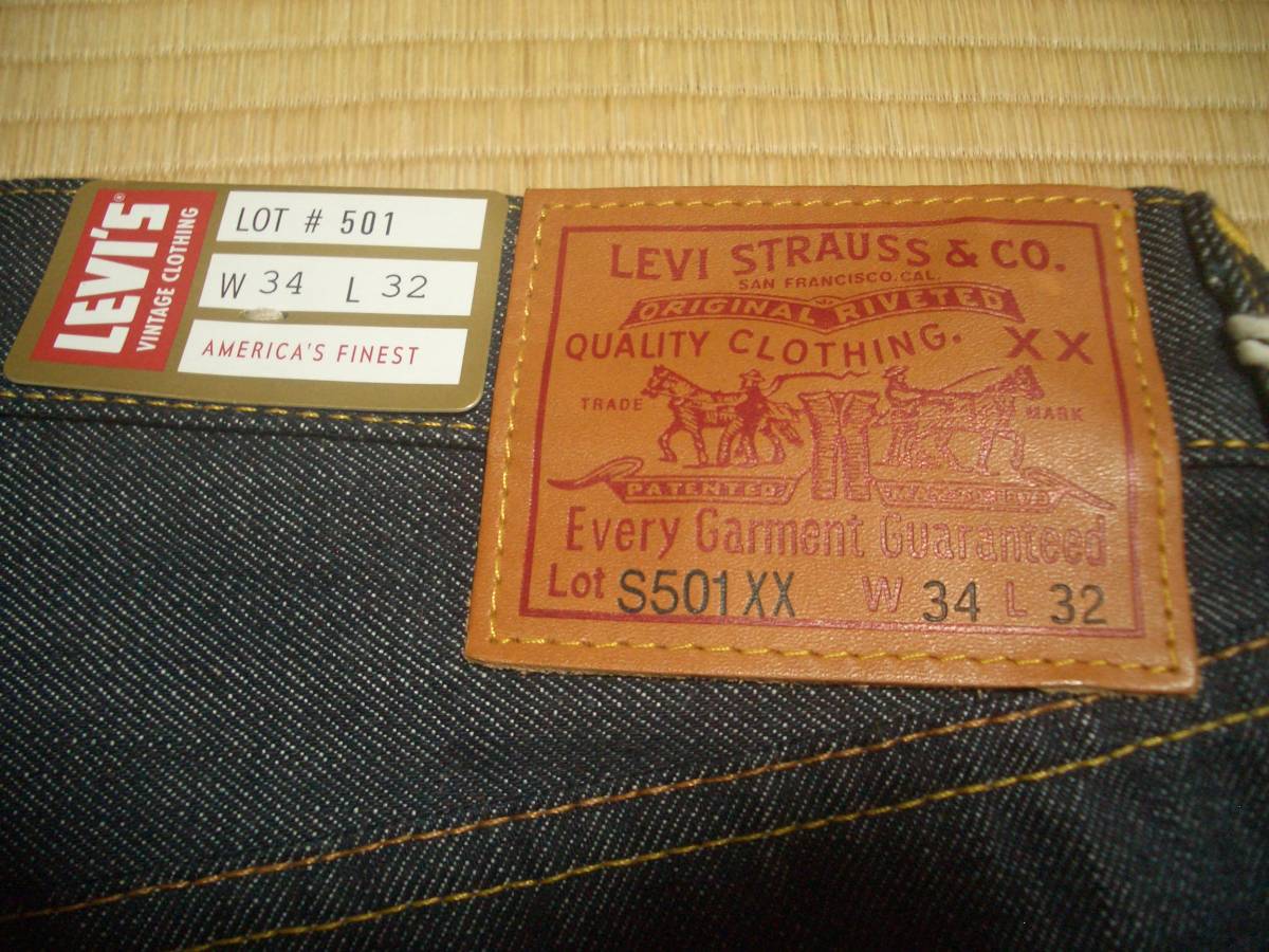 米国製 リーバイス 501XX 1944年モデル 44501-0068 34 LEVI