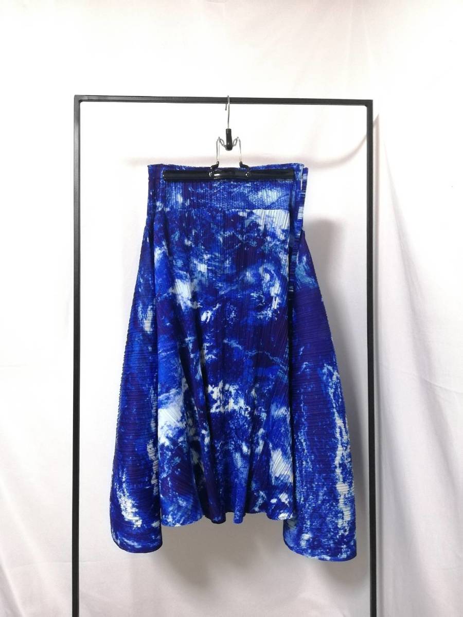 美品 2016 PLEATS PLEASE ISSEY MIYAKE SPACE SERIES SKIRT 宇宙 地球