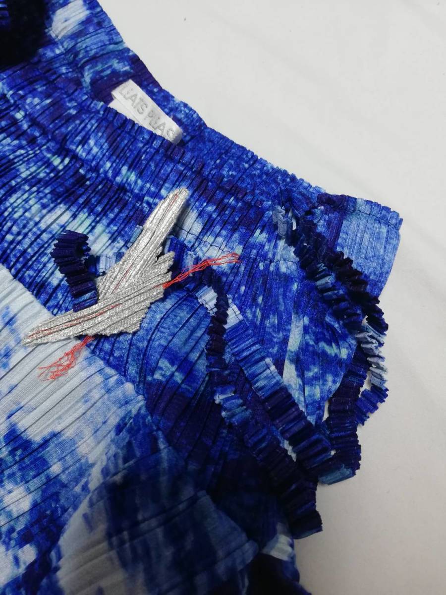 美品 2016 PLEATS PLEASE ISSEY MIYAKE SPACE SERIES SKIRT 宇宙 地球