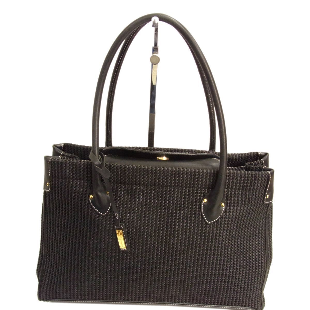 1円 銀座かねまつ ツイードバッグ ショルダーバッグ トートバッグ