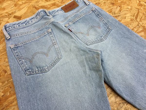 エドウィン Edwin 503 ローライズ デニムジーンズ パンツ メンズ 日本製 牛革パッチ 赤タブ レギュラーストレート アメカジ ワーク 31 青 ボトムス 売買されたオークション情報 Yahooの商品情報をアーカイブ公開 オークファン Aucfan Com