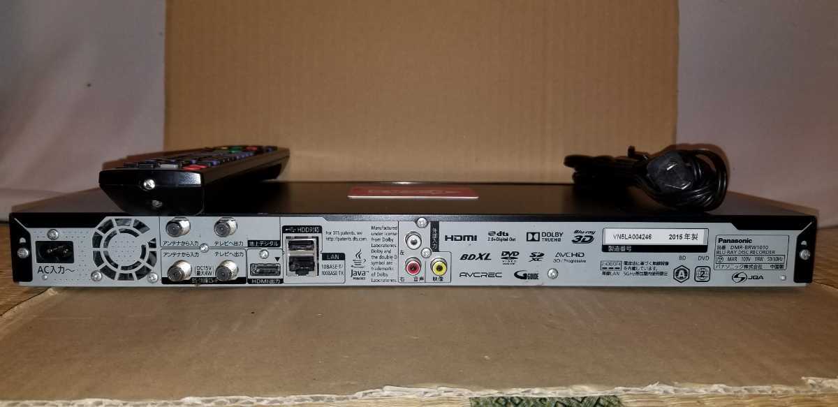 PanasonicブルーレイディスクレコーダーDMR-BRW1010 15年製 DMR