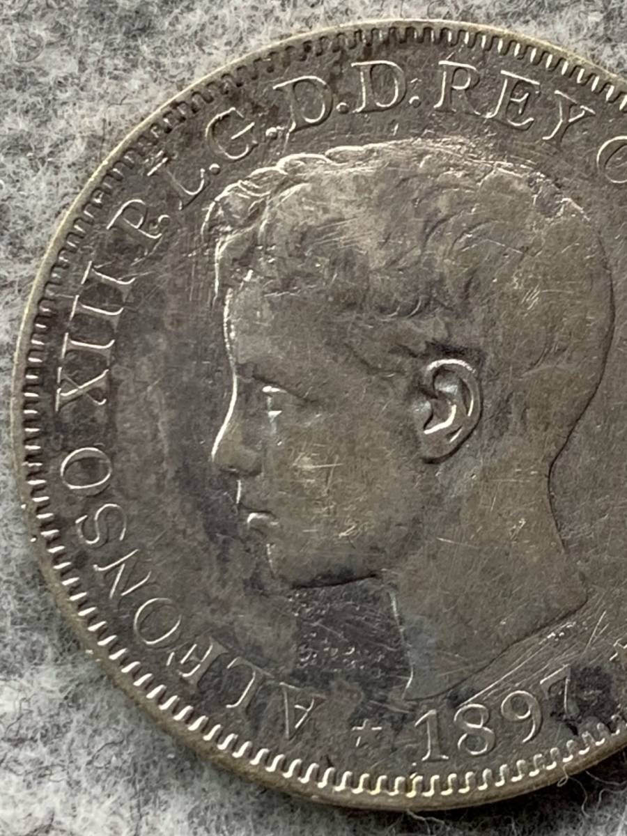 アルフォンソ13世 1897年 100ペセタ金貨 スペイン スペイン領