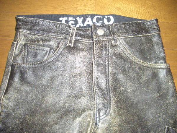 【ＴＥＸＡＣＯ】新品ブーツカットブラックレザーパンツ（30）