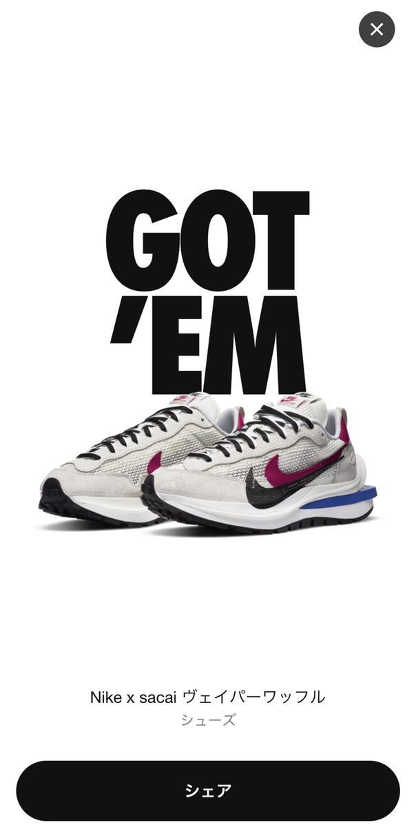 新作，品質保証 NIKE&times;sacai ヴェイパーワッフル ROYAL FUCHSIA ナイキ&times;サカイ 25.5cm(25.5cm)｜売買されたオークション情報、yahooの商品情報をアーカイブ公開 - オークファン 25.5cm