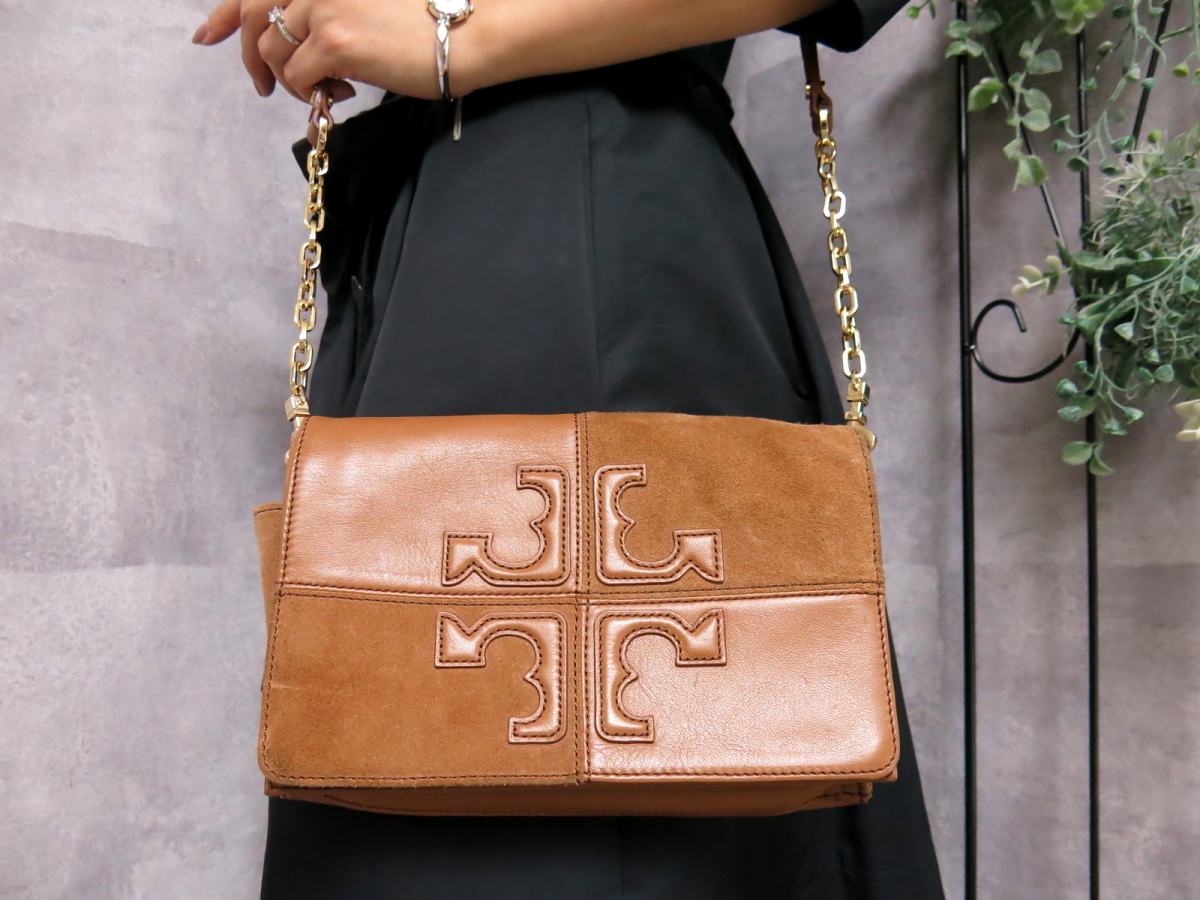 ○美品○TORY BURCH トリーバーチ○レザー スエード 本革○コンビ 