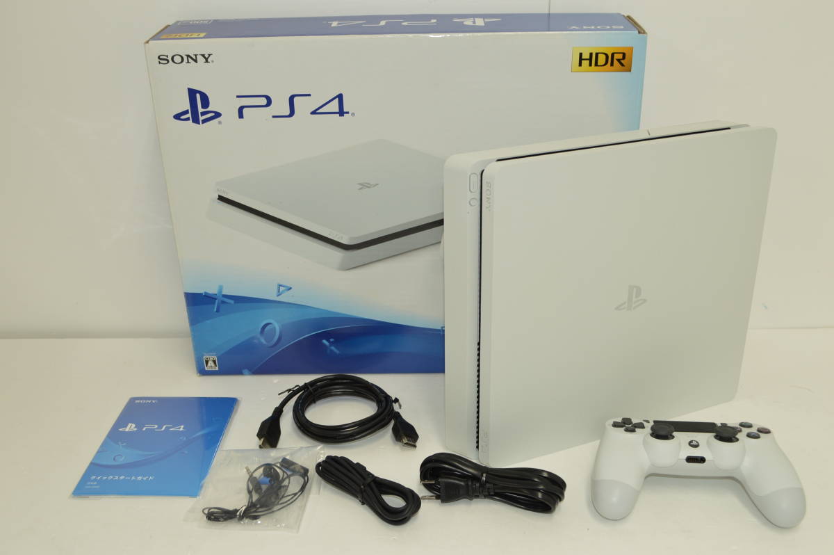 25Mdd 中古品 PlayStation4 500GB CUH-2200A Ver.7.50 GlacierWhite　白　PS4  プレイステーション４　プレステ４ 本体　コントローラ