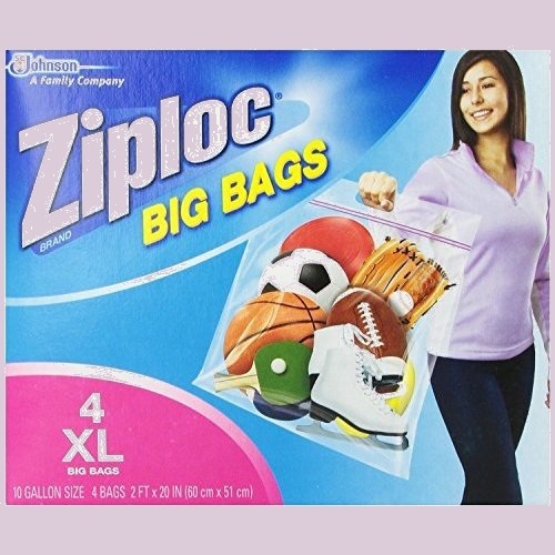 ☆売り尽くしSALE☆新品☆ ビッグバッグ ジップロック W-V2 4枚入り) [並行輸入品] ダブルジッパー 防水バック 大きい サイズ Ziploc_1