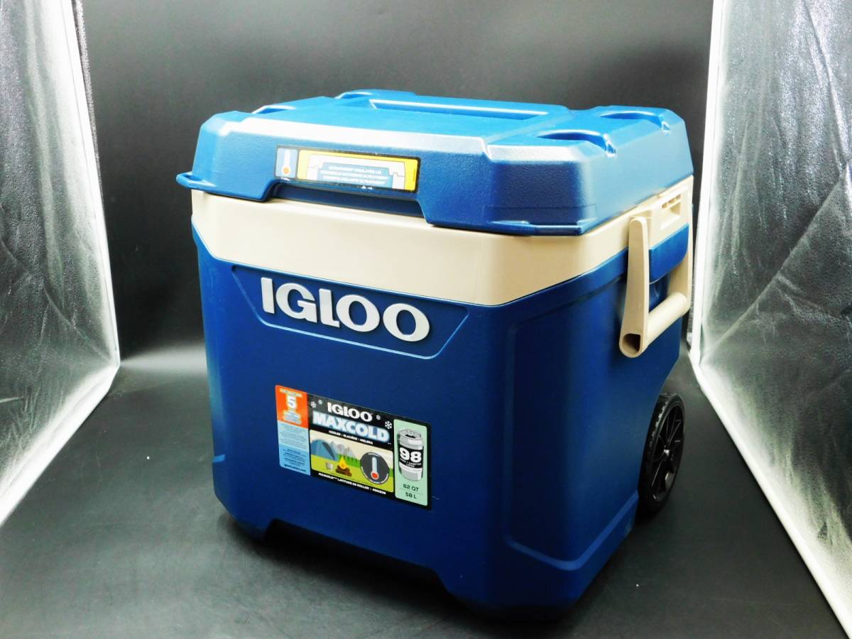 低価，人気セール IGLOO イグルー 大型クーラーボックス 58L マックスコールド 62QT キャスター付き 最大保冷 5日間 展示品 管理№CA1002(50L～)｜売買されたオークション情報、yahooの商品情報をアーカイブ公開 - オ 50L～