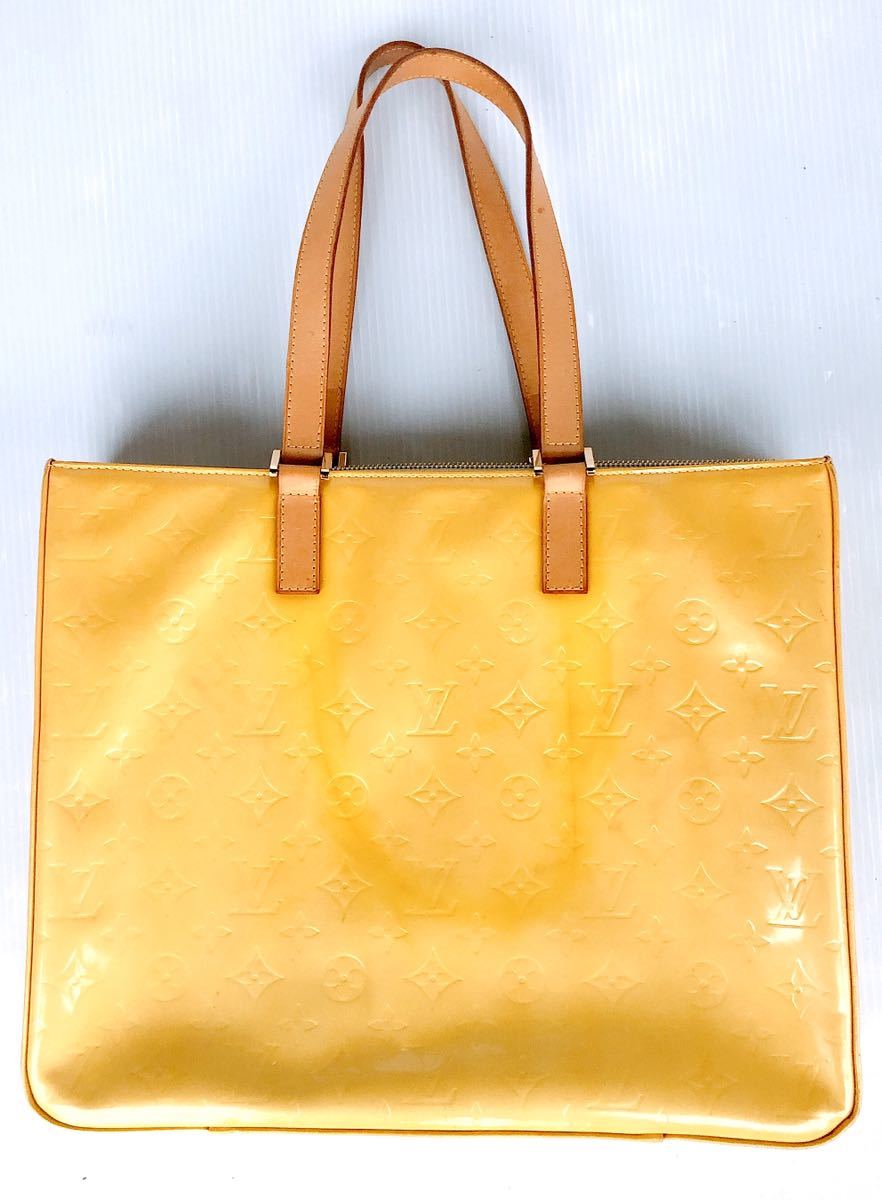 100%新品，新作登場 LOUIS VUITTON ルイヴィトン ヴェルニ ハンドバッグ コロンバス イエロー(ハンドバッグ)｜売買されたオークション情報、yahooの商品情報をアーカイブ公開 - オークファン かばん、バッグ