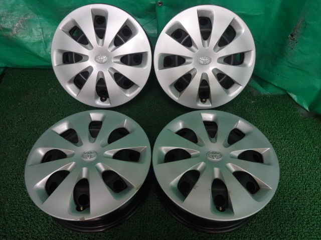 トヨタ純正アクア○15×5J +39 4H PCD100 鉄ちん 鉄ホイール 中古