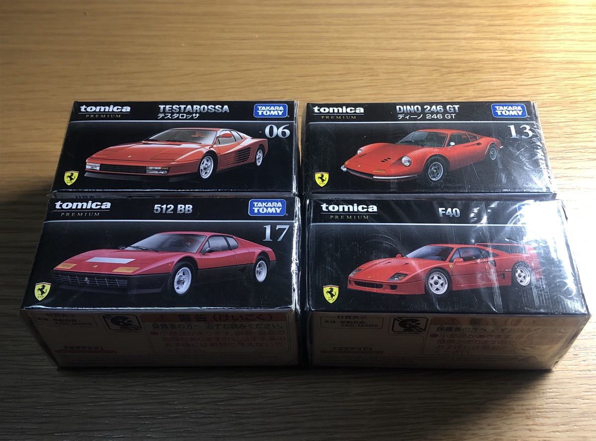 送料無料，低価 トミカプレミアム 06 テスタロッサ 13 ディーノ 17 512BB 31 F40 フェラーリ 4台セット 管理番号P064(乗用車)｜売買されたオークション情報、yahooの商品情報をアーカイブ公開 - オークファン 乗用車