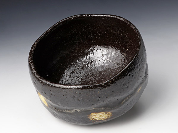 古美味】三代小川長楽（裕起夫）造 黒茶碗 茶道具 保証品 Uf6Y