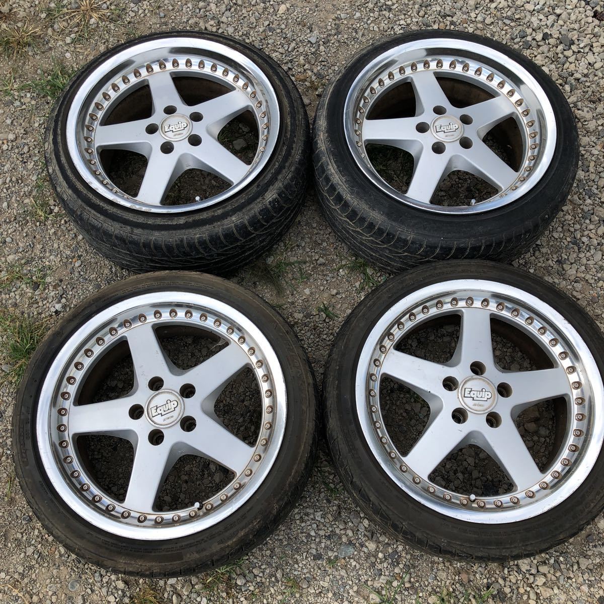 エクイップ 18インチ WORK ワーク DDC DDCリム 13クラウンにて使用 8.5 