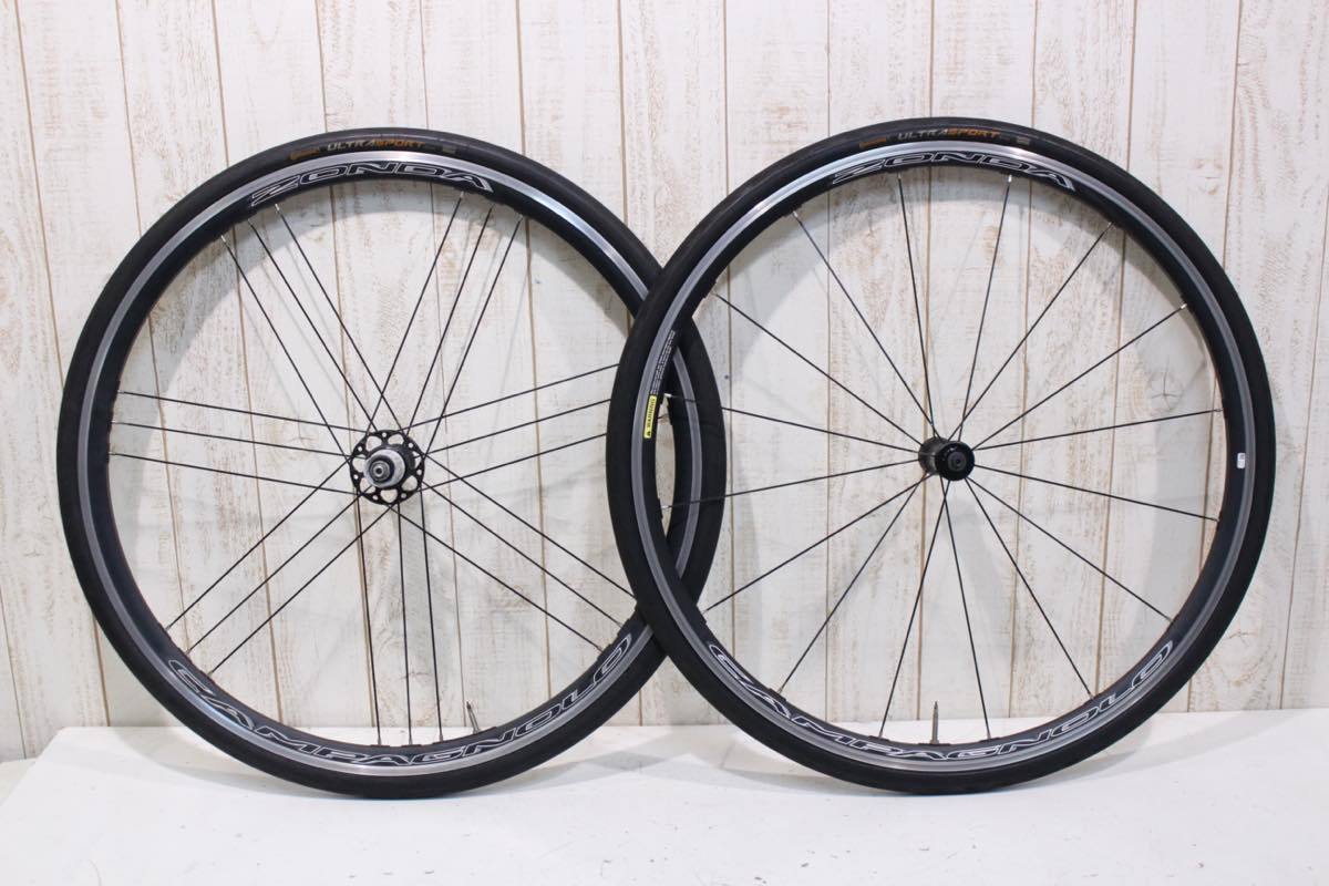 定番人気，豊富な Campagnolo カンパニョーロ ZONDA C17 WO シマノフリー 11s対応 クリンチャー ULTRA SPORTタイヤ付属(27インチ、700C)｜売買されたオークション情報、yahooの商品情報をアーカイブ公開 - オークファン ホイール（完組、手組）