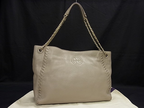 人気SALE，安い 1円 TORY BURCH トリーバーチ ロゴ レザー G金具 チェーン ショルダーバッグ 肩掛けかばん レディース グレージュ系 J2050UL(かばん、バッグ)｜売買されたオークション情報、yahooの商品情報をアー かばん、バッグ