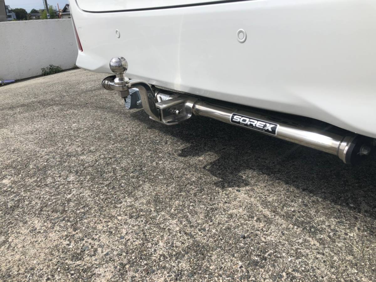 20系アルヴェルSOREX トレーラー用ヒッチ メンバー取り付け金具付き