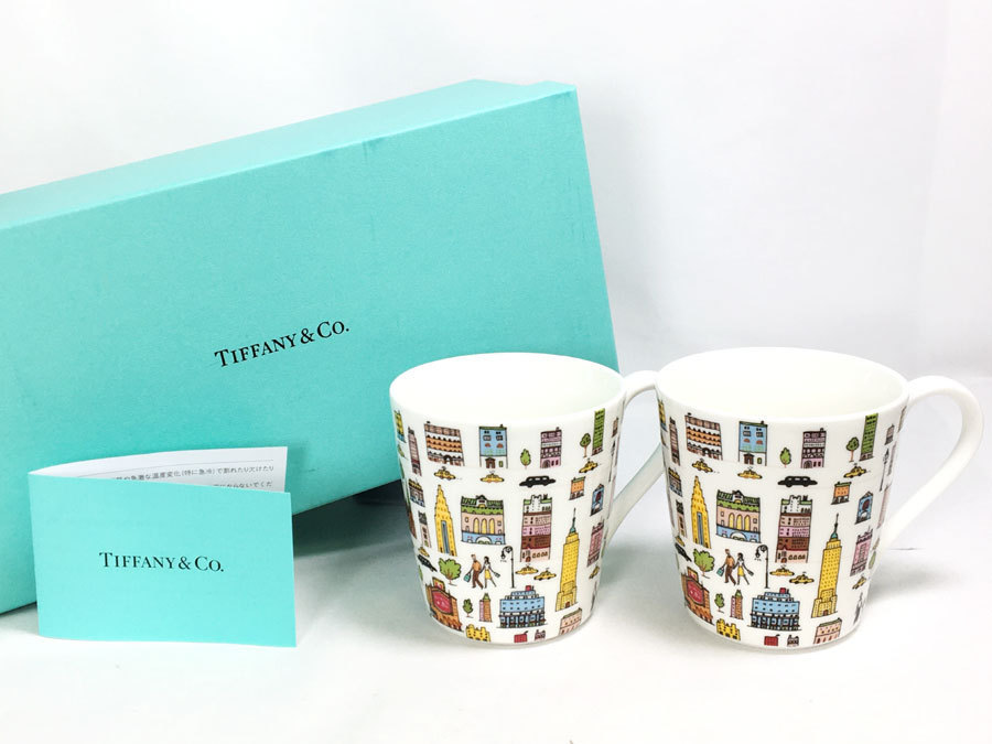 新品，人気セール TIFFANY&CO. ティファニー 5TH アベニュー ペアマグカップ 箱付き(ティファニー)｜売買されたオークション情報、yahooの商品情報をアーカイブ公開 - オークファン ティファニー