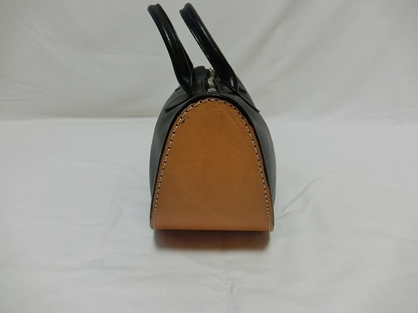 MASAKI MATUSHIMA マサキマツシマ 船形 レザー ハンドバッグ ブラック