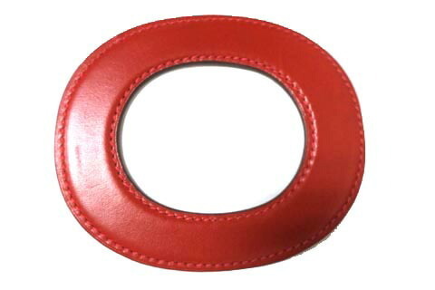 【中古】HERMES エルメス　アクセサリー ブレスレット レザーバングル レッド