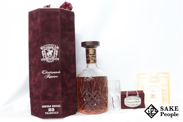 定番人気，100%新品 注目 シーバス リーガル 25年 チェアマンズリザーブ 750ml 43% 箱 替え栓 ネームプレート 冊子 スコッチ(スコッチ)｜売買されたオークション情報、yahooの商品情報をアーカイブ公開 - オークファ スコッチ