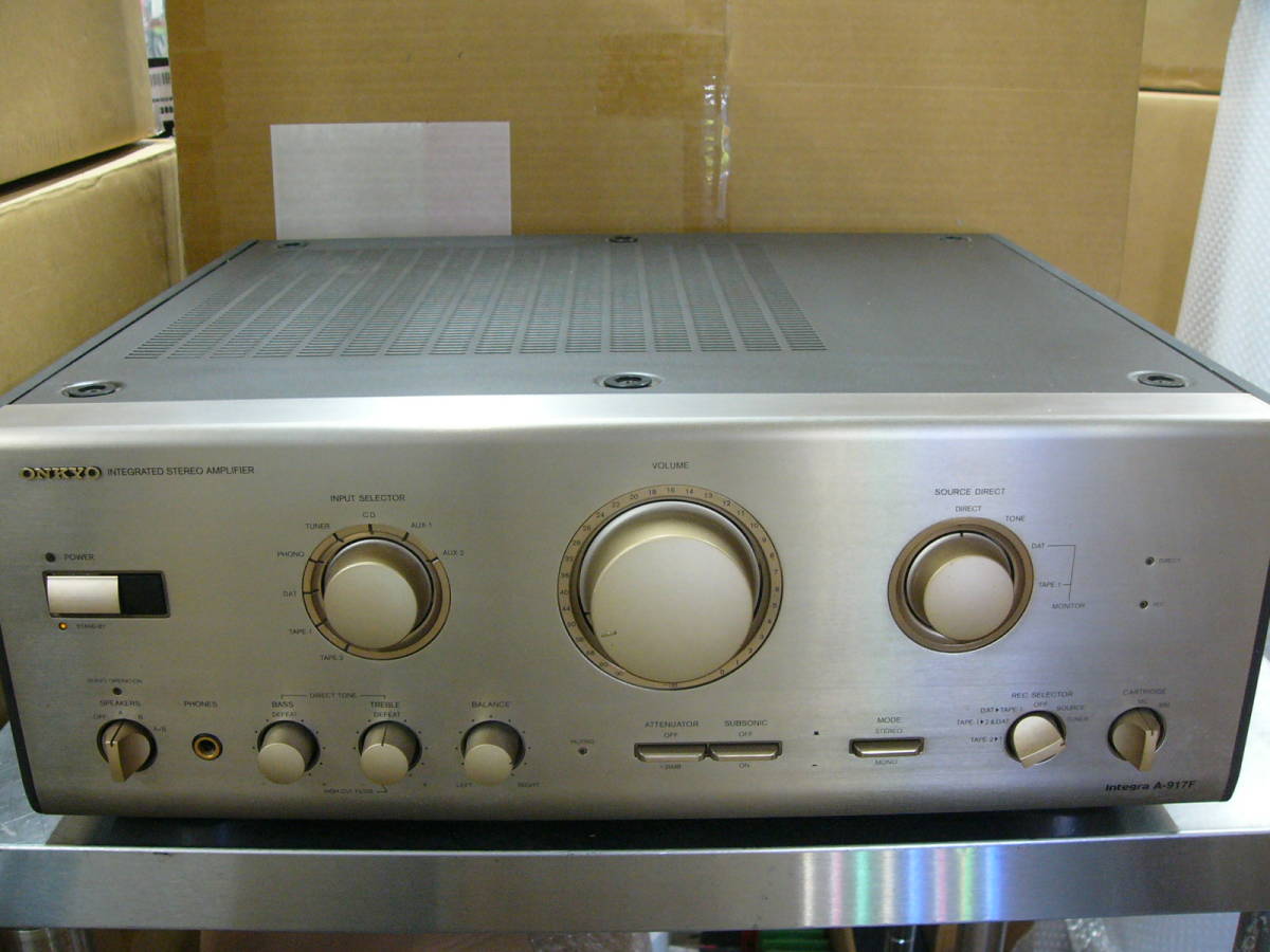 整備済 ONKYOオンキョー プリメインアンプIntegra A-917F取説付 ONKYO Integra オンキョー A-917F A-917 プリメインアンプ integra 梱