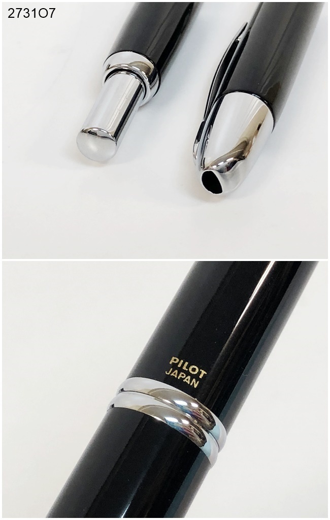 ☆PILOT パイロット Z-CR-GN 細字 ノック式 キャップレス 万年筆 筆記