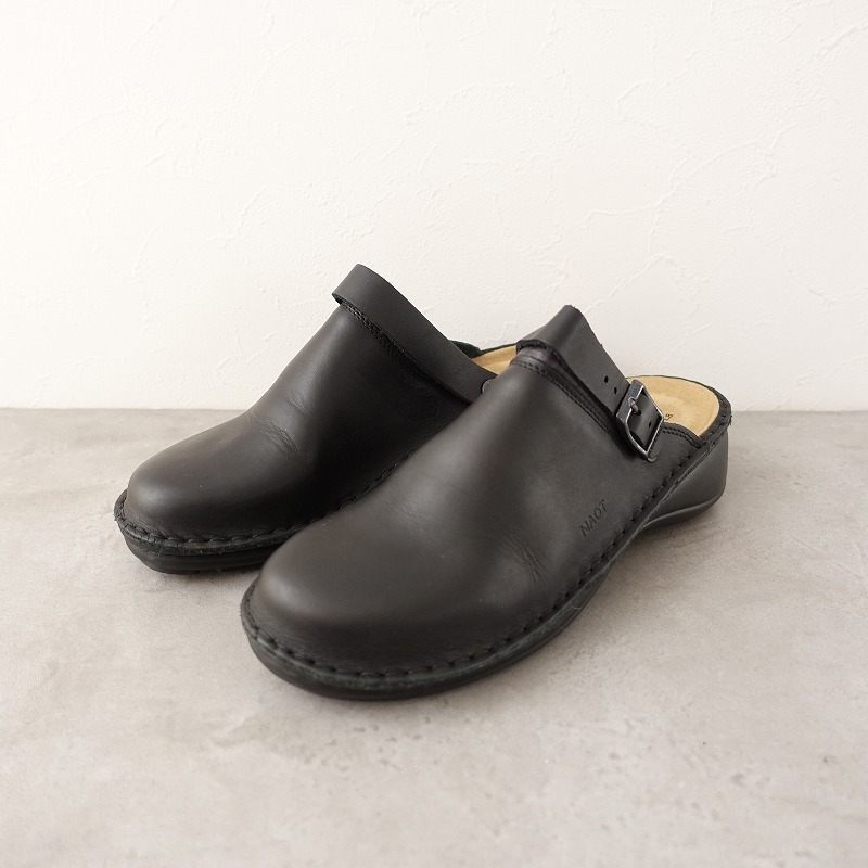 ナオト Naot Iris アイリス サボ 39 24 5ブラック黒レザー皮革ベルト付サンダル靴シューズレディースメンズユニセックス12 32l02 24 5cm 売買されたオークション情報 Yahooの商品情報をアーカイブ公開 オークファン Aucfan Com