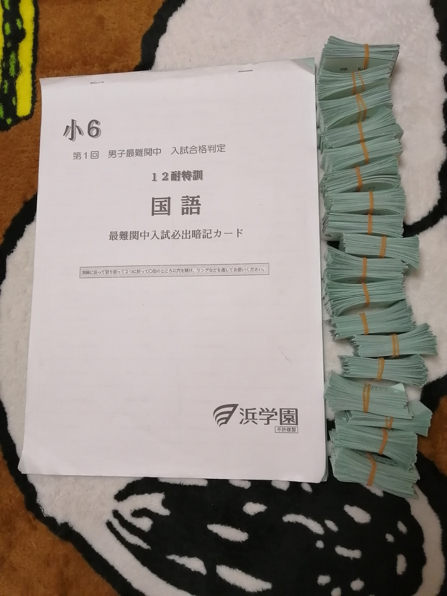 2026，新品 【フルセット】浜学園 小6 男子最難関中 入試必出 暗記
