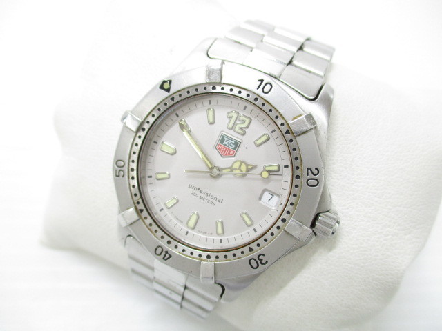 【HOT，送料無料】 2010WW041 TAGHEUER タグホイヤー プロフェッショナル200m WK1112 クオーツ メンズ腕時計(タグ・ホイヤー)｜売買されたオークション情報、yahooの商品情報をアーカイブ公開 - オークファン その他