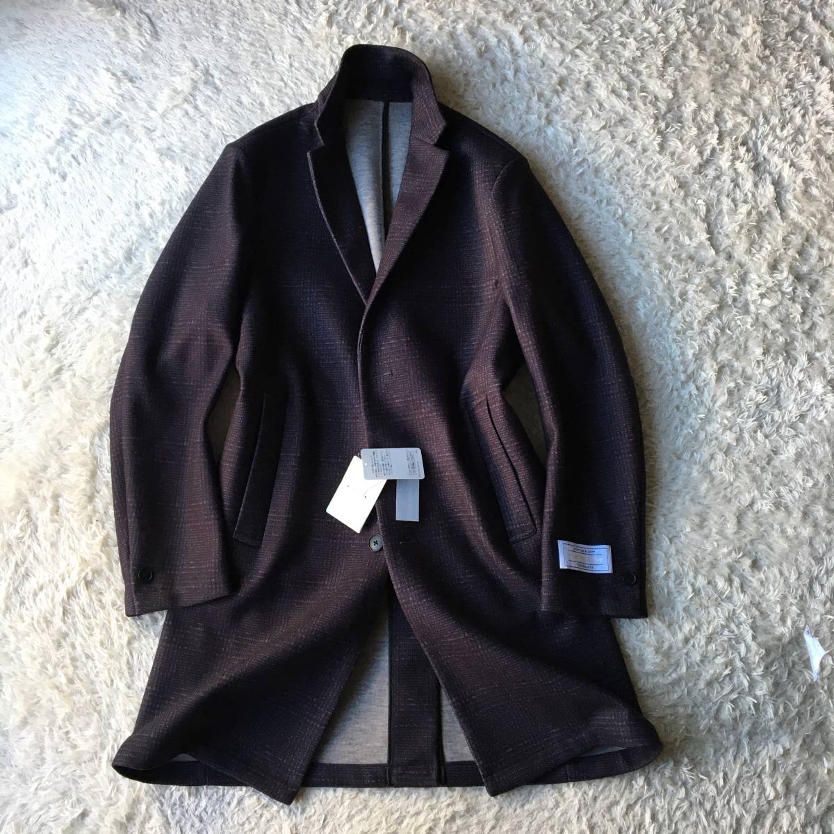 24万新品◇46＝S◇ロベルトカヴァリ黒カシミア混ウールチェスター