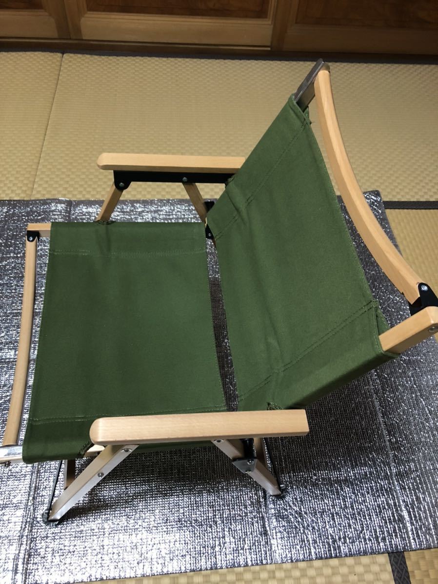 人気，人気セール 開封済み展示品 FIELDOOR グリーン クラシックチェア 木製 &times; コットン コンパクト収納 脚キャップ 収納バッグ付 耐荷重100kg(チェア)｜売買されたオークション情報、yahooの商品情報をアーカ その他