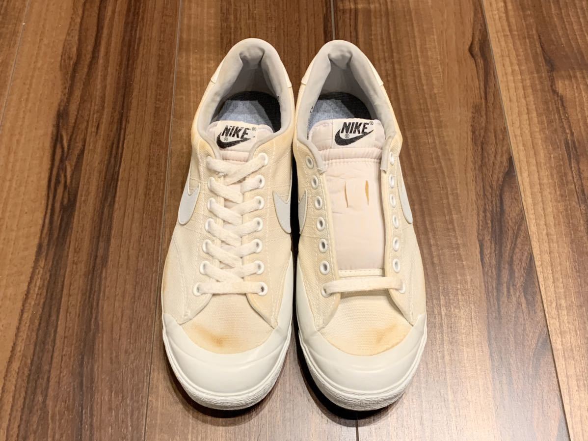 極上♪80s NIKE オールコートキャンバスLOW 9 白灰 オリジナル 