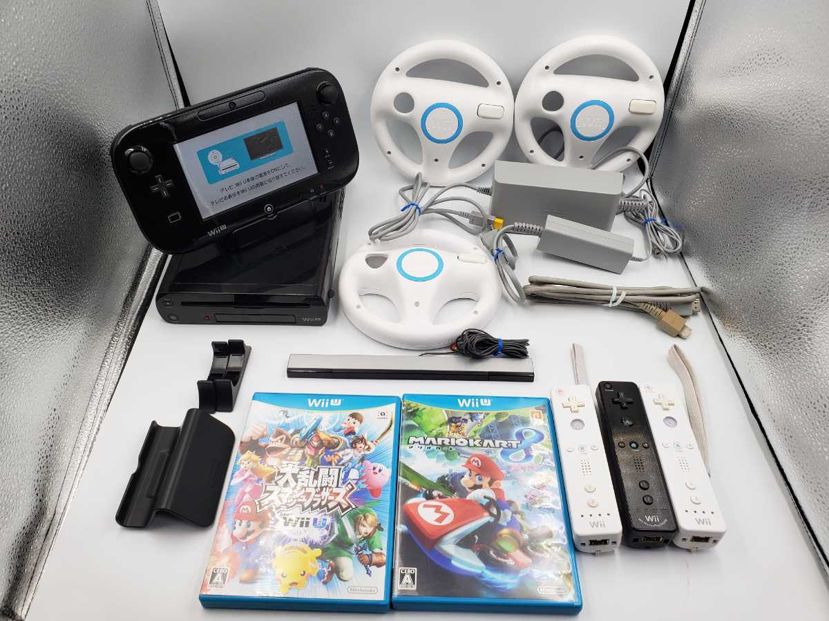  1円 Wii U プレミアムセット kuro 32GB マリオカート8 スマブラ マリカー マリオ 動作良好 WiiU 任天堂 Nintendo(Wii U本体)｜売買されたオークション情報、yahooの商品情報をアーカイブ公開 - オークフ Wii U本体