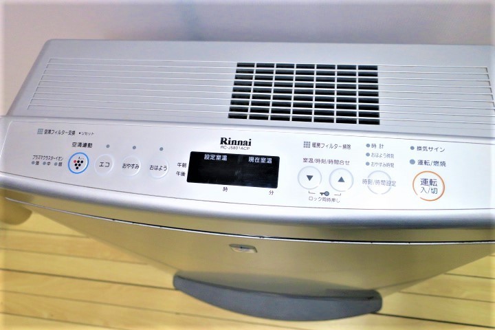 Ronnai RC-J5801ACP ガスファンヒーター　プロパン　ガス □【中古品】リンナイ 空気清浄機付きガスファンヒーター RC-J5801ACP