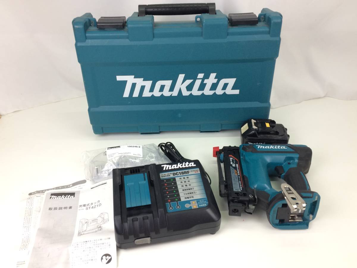マキタ 充電式タッカ 18V ST421D | st421dの通販 4mm 道具屋オンライン 