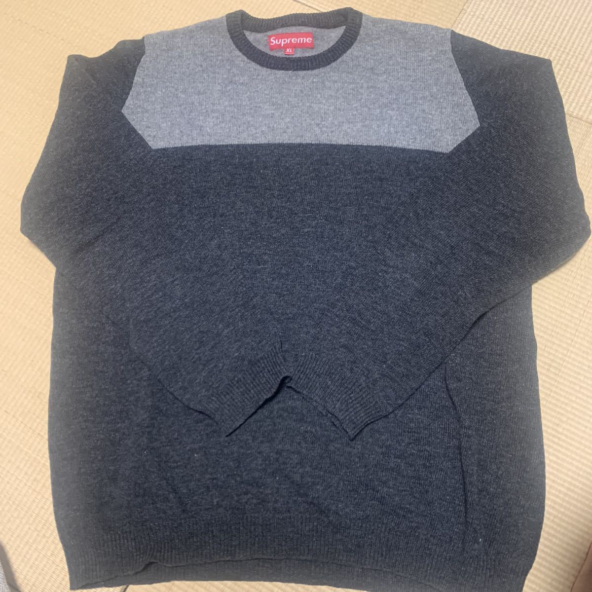 【人気SALE，100%新品】 SUPREME Cashmere Sweater カシミア ニットセーターカシミア100% シュプリーム xl 黒グレー(XLサイズ以上)｜売買されたオークション情報、yahooの商品情報をアーカイブ公開 - オークファン XLサイズ以上