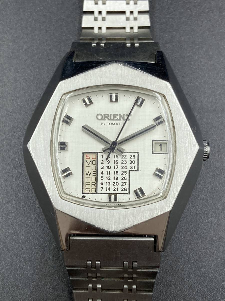 万年カレンダー オリエント 自動巻 腕時計 ORIENT ブルー文字盤