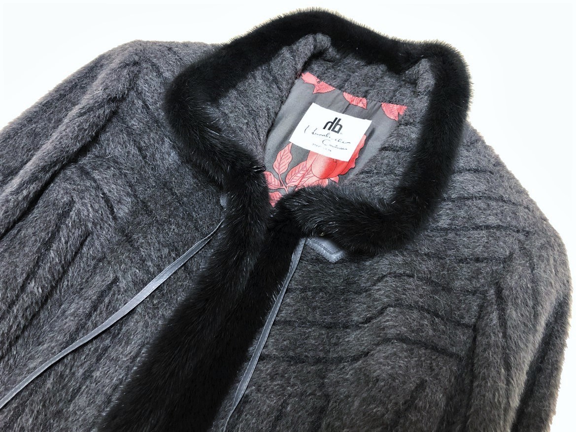 新品 HB GINZA HANABISHI ミンクファー アルパカコート13AR 高級 hb 