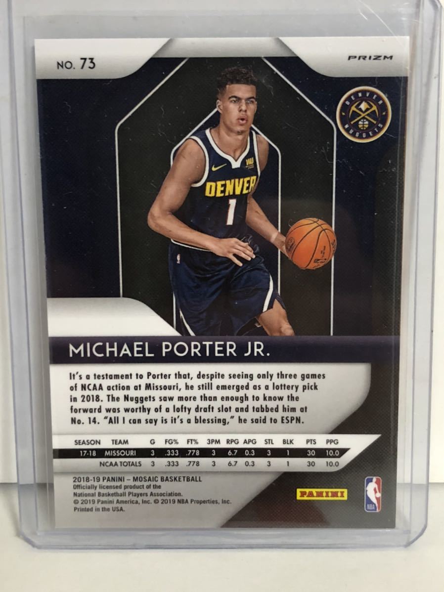 その他 Michael Porter Jr. RC Silver Prizm Michael Porter Jr. RC Mosaic Silver SP NBAカード 【公式通販】