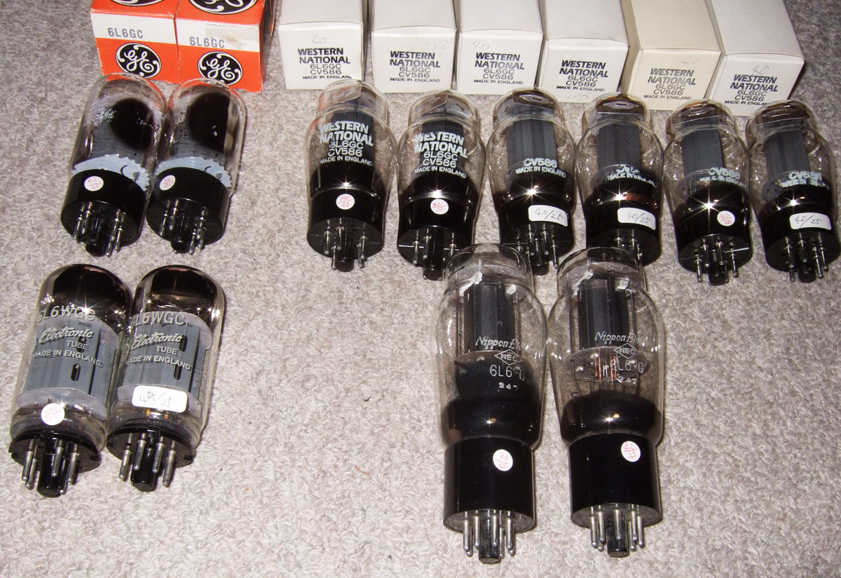 ○6L6 2種4本まとめて GE 6L6GC 2本 NEC 6L6-G 2本 他おまけのブランド