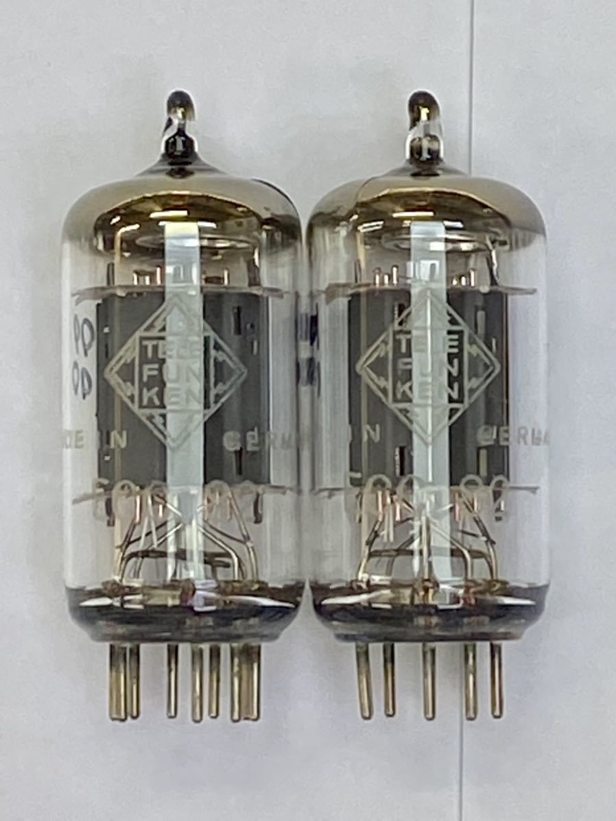 TELEFUNKEN ECC82/12AU7（スムースプレート、ダイヤマーク付） テレフンケンECC82 スムースプレート、ダイヤマーク 元箱 ペア 12AU7
