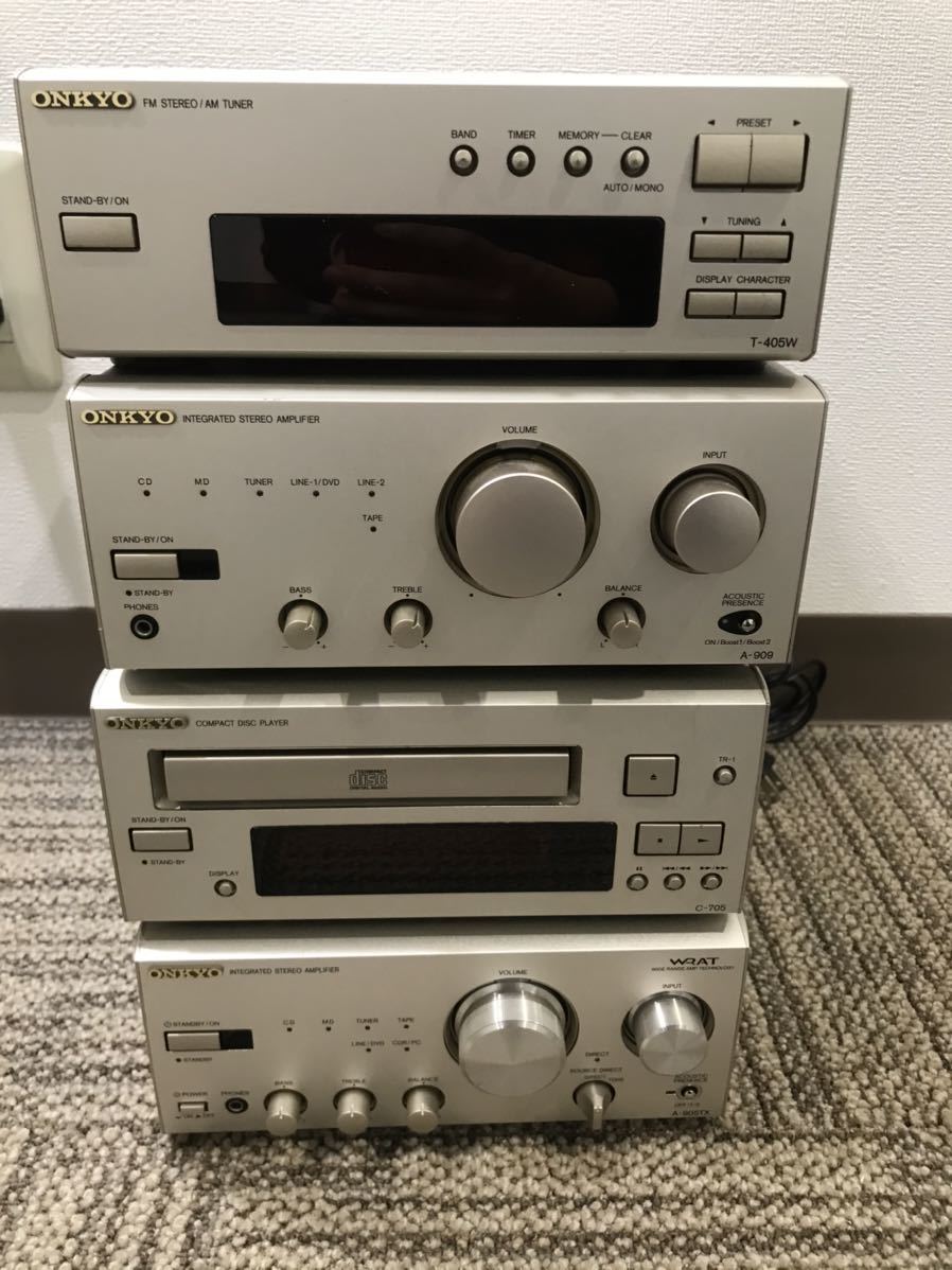 中古品』ONKYO INTEC/ミニコンポセット A-909/C-705/T-405W/A-905TX/大