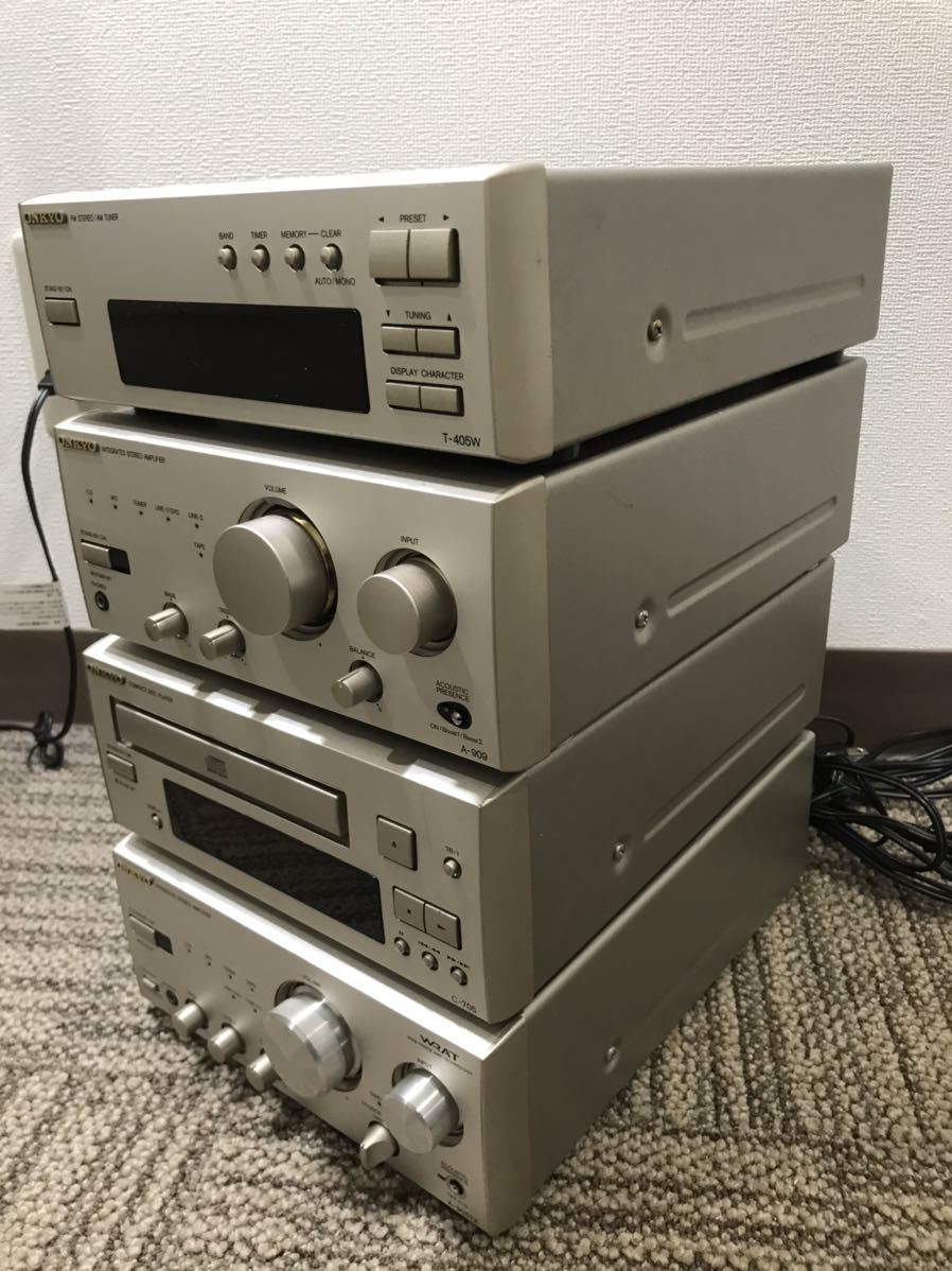 中古品』ONKYO INTEC/ミニコンポセット A-909/C-705/T-405W/A-905TX/大