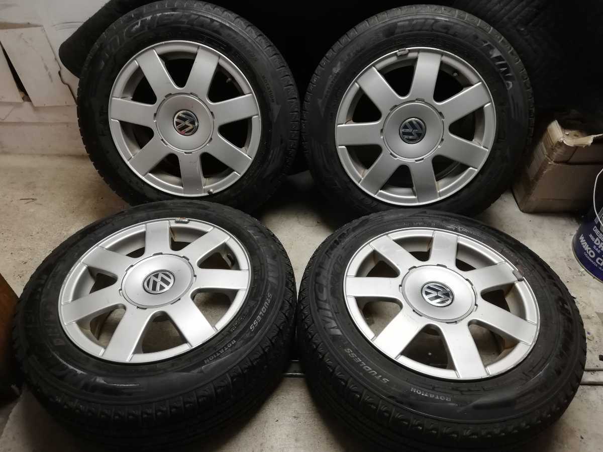 売り切り! VW純正アルミホイールスタッドレスタイヤ4本セット 売り切り! VW純正アルミホイールスタッドレスタイヤ4本セット