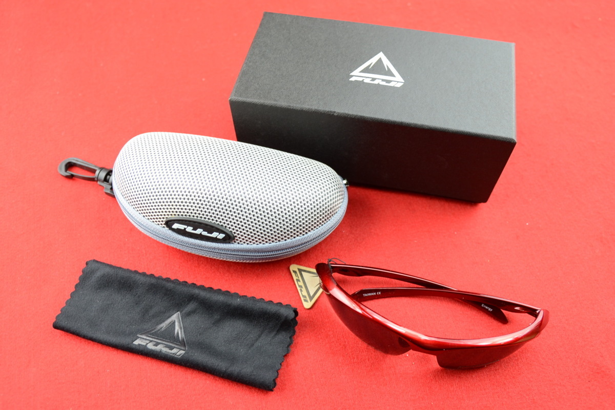 新品★箱入★FUJI★ENERGY★UV400 PROTECTION★紫外線カット率99%以上★欧州CE認証★軽量★スポーツサングラス★ハードケース付_1